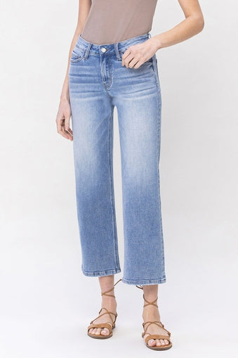 Mid Rise Crop Dad Jeans