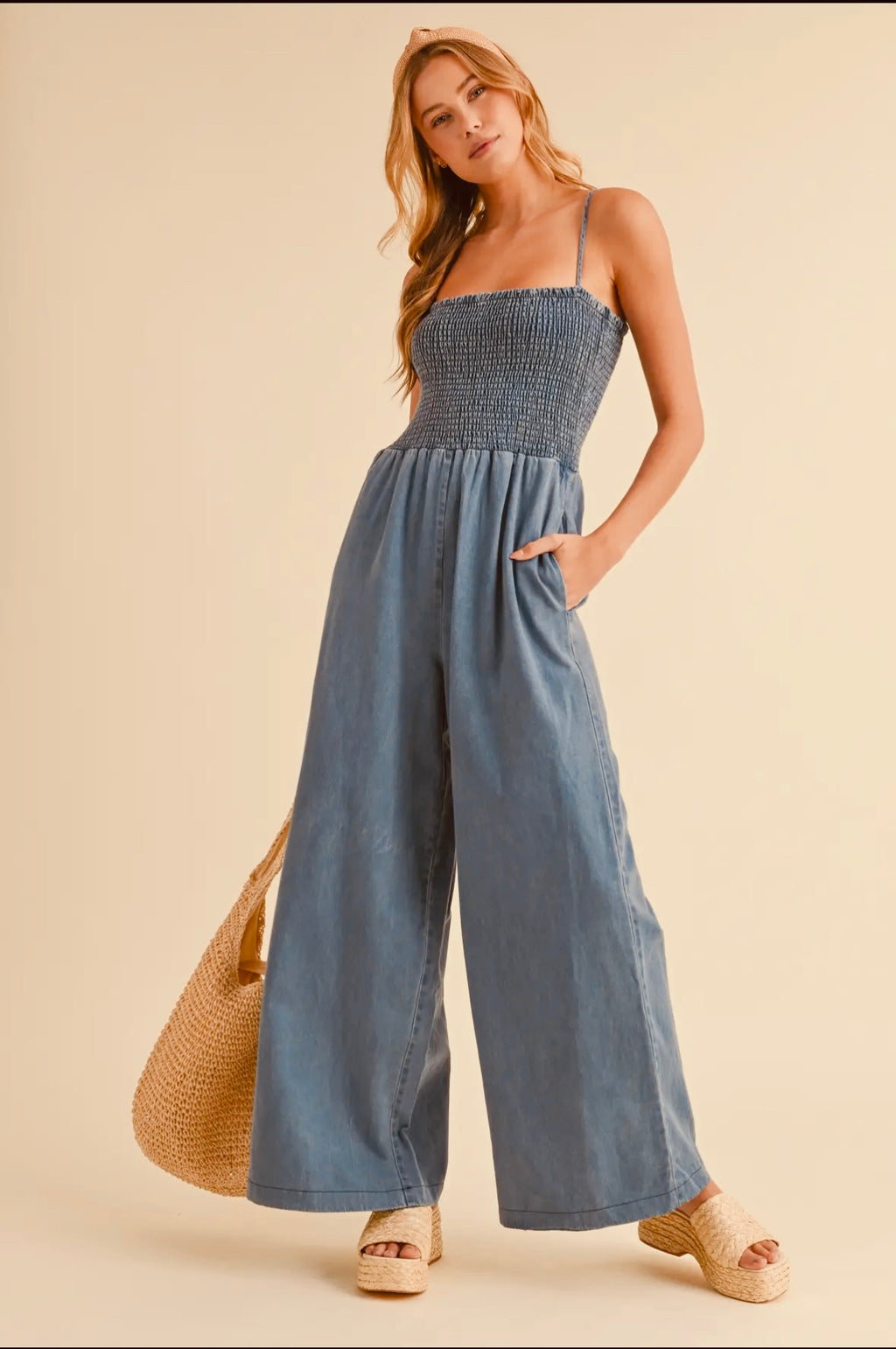 Denim romper