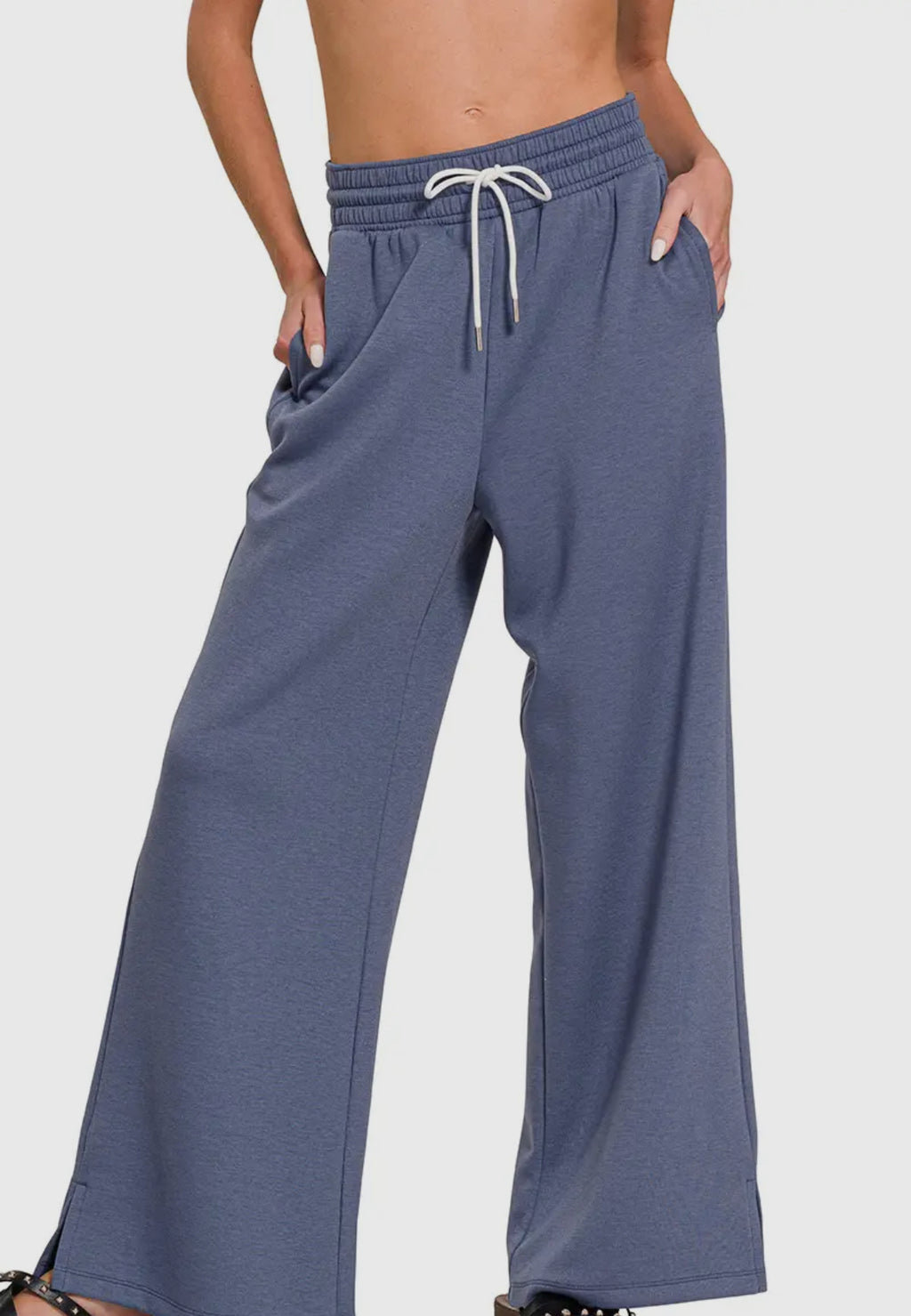 Scuba drawstring pant