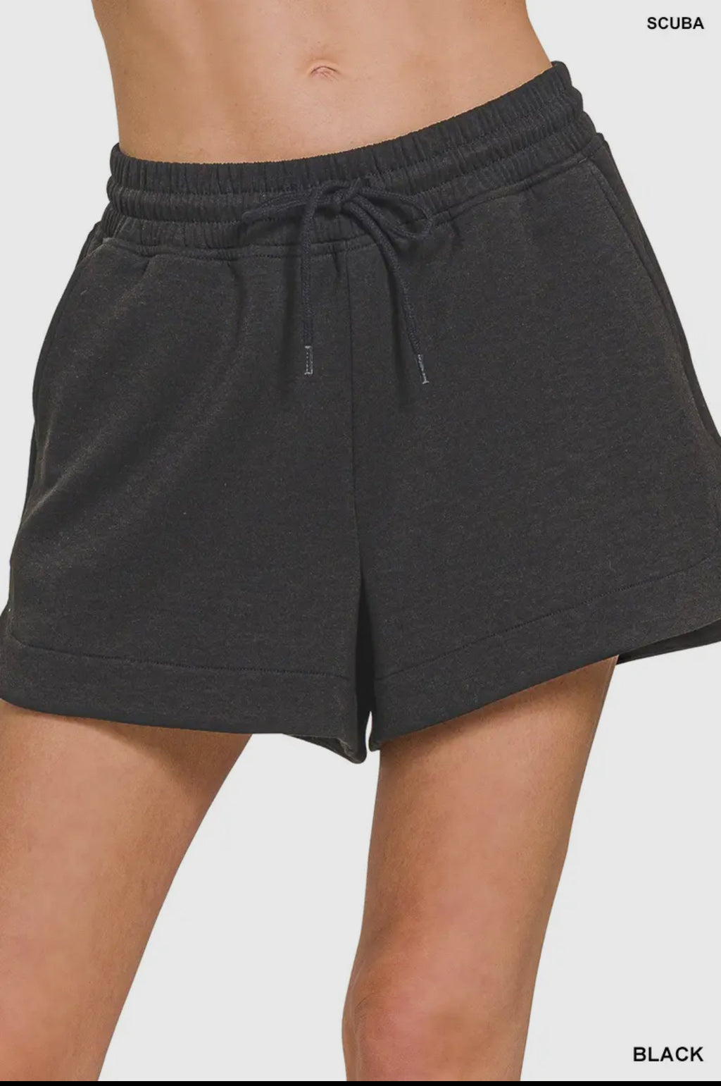 Scuba elastic waist short