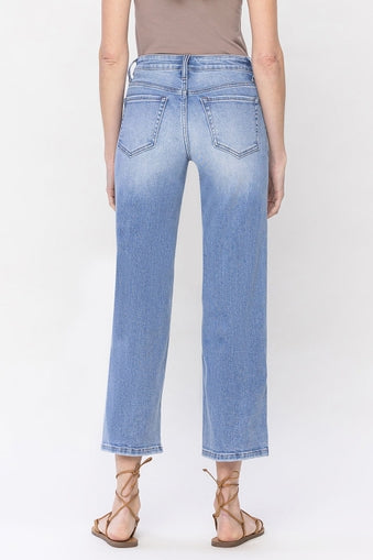 Mid Rise Crop Dad Jeans
