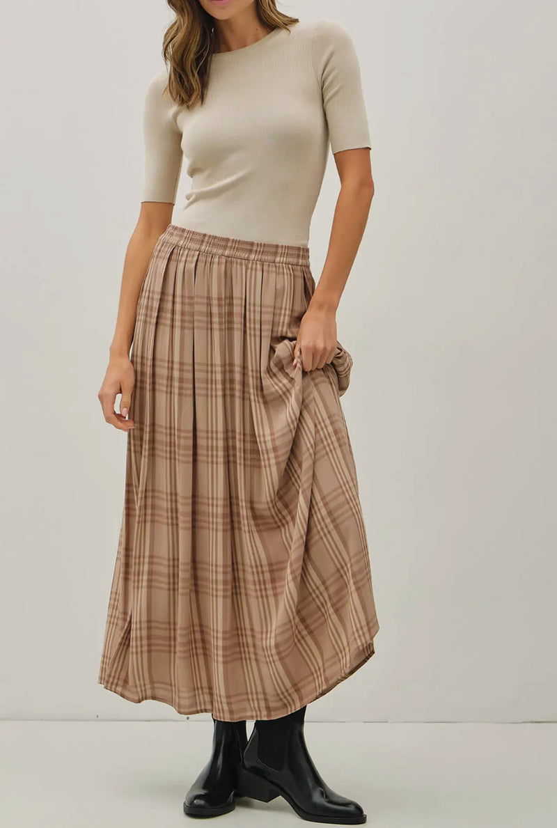 Long plaid skirt