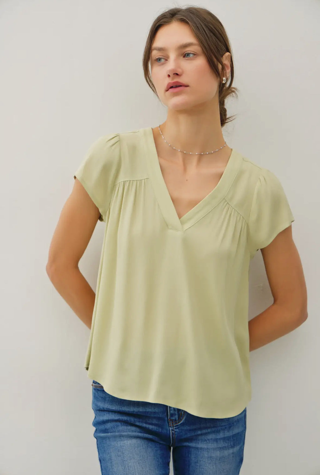 Flowy cap sleeve Blouse