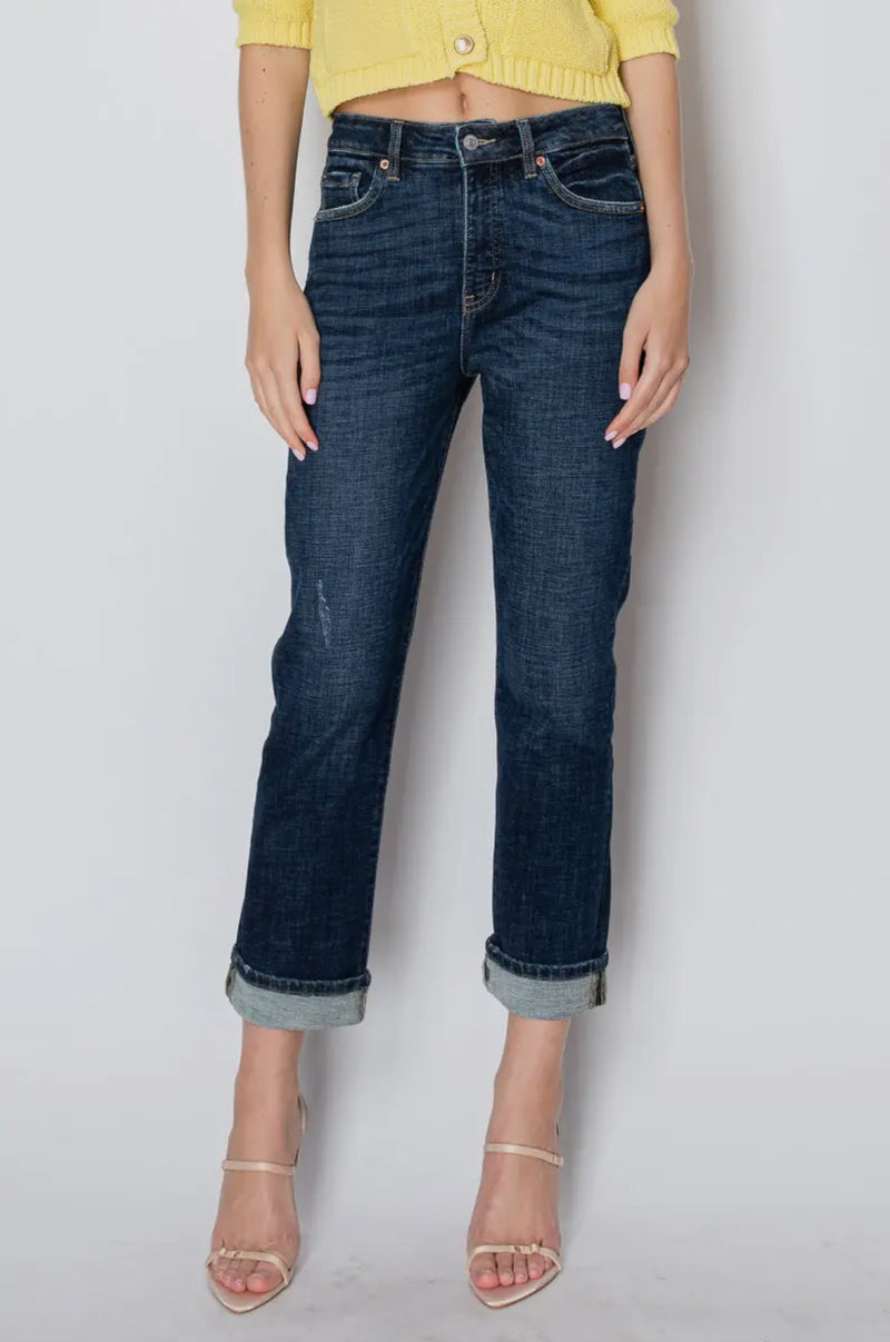 Tummy control high rise stretch straight