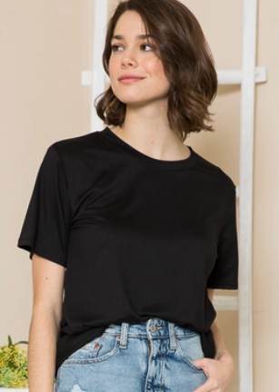 Super Soft Basic Solid Short Sleeve Top