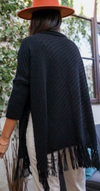 Roll-Neck Poncho Sweater