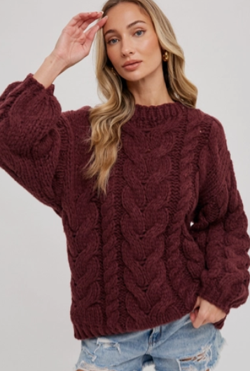 Cable Knit Sweater Tunic
