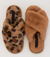 Fluffy Fur Cross Upper Cozy Slippers