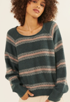 Multi-Stripe Rollneck Loose-Fit Sweater