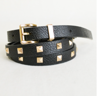 Studded Skinny Belt
