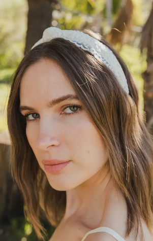 Embroidered Floral Vine Knot Headband